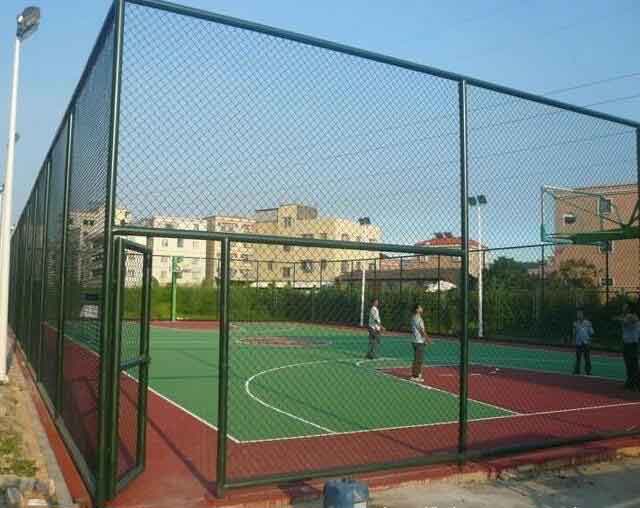 Install basketball court fence